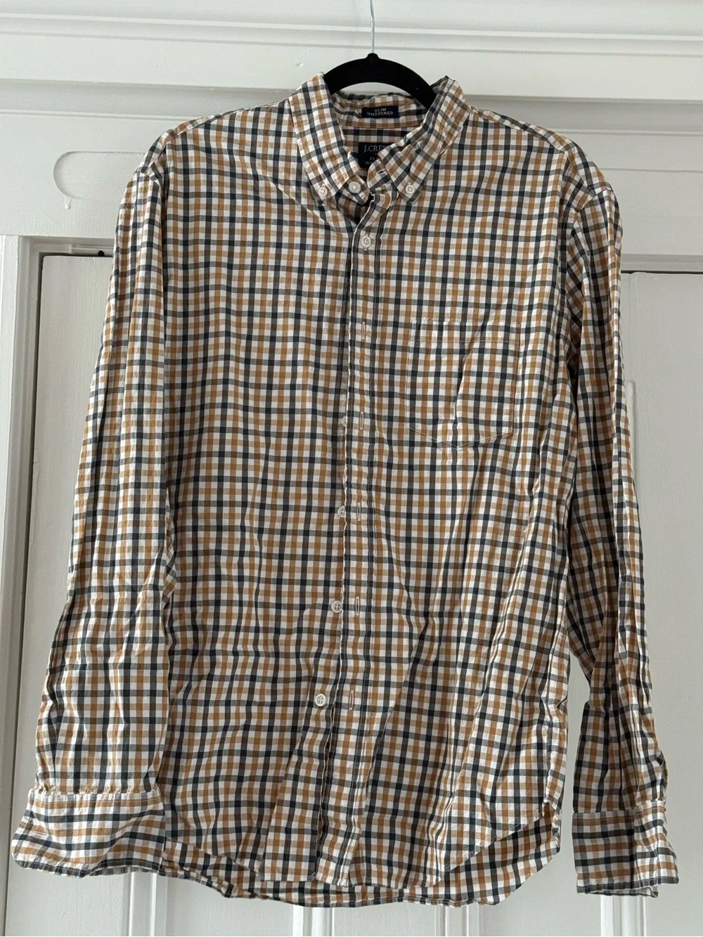 J. Crew Slim Fit Men’s Checkered Button Down Size L